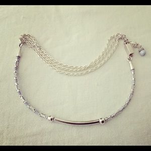 Leather and silver wrap bracelet